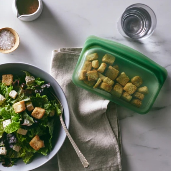 New Stasher x4 lot sandwich &snack size reusable silicone bag storage organizer - Picture 7 of 11